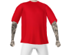 Red Basic Shirt + Tattoo