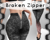 Broken Zipper Jeans Rose