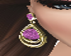 purple gold earring