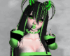  Punk Goth Green,Grunge,Goth,Emo,Alto,Edgy,Anime,Bimbo,Brat