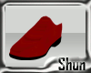 {B} Red shoe