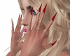 Sexy Red Nails & Rings