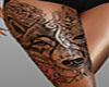 Leg Tattoo Wolf  RL