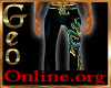 Geo Jade Serpent Pants m