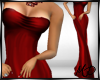 Red Fluted Gown