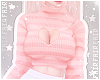 F. Sweater Heart Peach