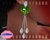 {S} Emerald Vday Earring