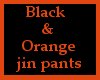 blk/Org Jin Pants