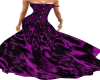 black & purple gown