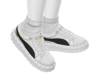 Gold White Shoes