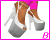 Clear white slingbacks