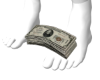 money on foot