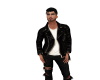 leather biker with shirt