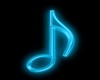 Blue Neon Music Note 2