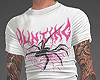 white tee &tatoo