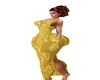 golden swirl dress del
