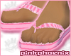 Pink Ruffle Flip Flops