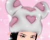 $ 3D hearts fur hat