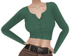 Crop Cardigan Green