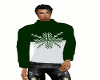 Green Snowflake Sweater