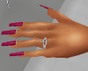 Long lush pink nails