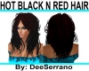 HOT BLACK N RED HAIR