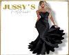 Bl Satin Strapless Gown