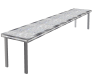 Long silver table