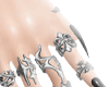 my rings + long nails
