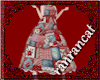 +dress patchwork red