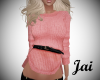 Jai Belted Sweater Pink