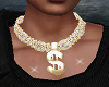 Big Gold $ Necklace