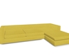 velvet sofa - chartreuse