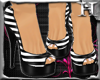 +H+ Dark Striped Heels