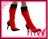 Red hot stiletto boots