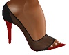 RED HEEL BLACK SHOES