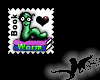 N- Bookworm Stamp