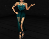 GOTHIC PUNK TEAL GOWN 