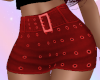 Red Studded Mini Skirt
