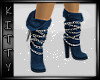 ! Chained Boot Blue