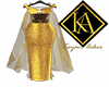 Metal Gold Dress Train