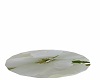 White Flower Round Rug