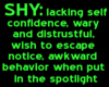 definition: shy