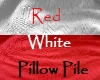 *K*Red+White Pillow Set