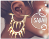 S! Gold Spike Earrings