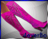 4B Pink Western Boots