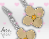 Tan Flowers Earrings