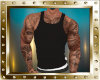 VDAY BLK TATTED TANK-M