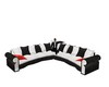 black & white 7P couch