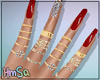 !H! Red Nails + Rings